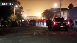 Dozens arrested during mass eviction of caravan migrant camp in Tijuana