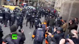 Pro independence protest amid Catalan leaders meeting with PM turns violent