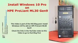 Install Windows 10 Pro on HPE ProLiant ML30 Gen9