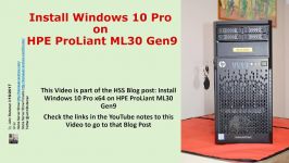 Install Windows 10 Pro on HPE ProLiant ML30 Gen9