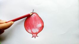 How to draw a Pomegranate step by step very easy