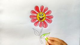 How to Draw cartoon flower Step by step very easy