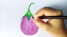 How to draw a Eggplant step by step very easy