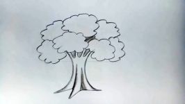 how to draw a tree step by step very easy