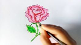 How to draw rose step by step very easy