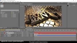 آموزش ویدئویی قالب نمایش لوگو افکت سه بعدی متنوع در افترافکت