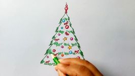 How to draw christmas tree step by step very easy