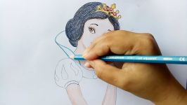 How to draw snow white step by step