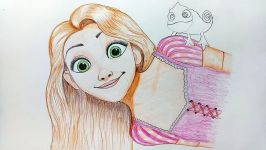 How to draw Disney rapunzel step by step