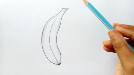 How to draw banana by Pencil sketch step by step very easy