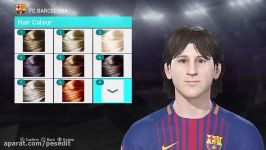 آموزش ساخت فیس نوجوانی لیونل مسی در pes 2018