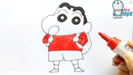 How to draw shinchan step by step