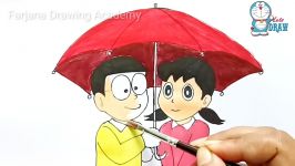 How to draw Nobita and Shizuka step by step