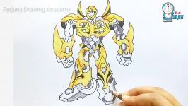 How to draw Transformers Bumblebee step by step