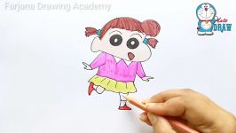 How to draw Nene from Crayon Shin Chan step by step