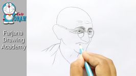 How to draw Mahatma Gandhi step by step