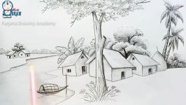 How to draw Scenery Landscape by pencil sketch step by step