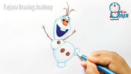 How to draw Olaf from frozen step by step