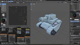آموزش مدل سازی یک تانک Blender برای بازی سازی...
