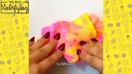 Thick Slime Bubble Pops Clay Slime Mixing Satisfying and Relaxing Slime ASMR
