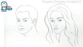 how to draw male and female faces for Beginners