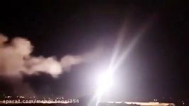 لحظه رهگیری انهدام موشک اسرائیل در آسمان دمشق