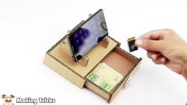 How to Make Mobile Stand with Secret Storage Drawer Using Cardboard