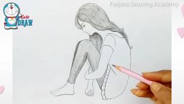 Alone Girl Pencil Sketch How to draw a girl