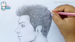 How to draw side face of male for Beginners