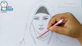 A girl with hijab pencil sketch How to draw A hijab girl