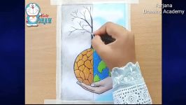 How to draw SAVE WATER SAVE NATURE Step by step