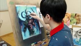 Pastel drawing  Illidan Stormrage World of Warcraft  drawholic