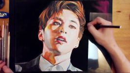 Drawing 시우민 EXO Xiumin 색연필 팬아트 drawholic