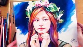 Drawing Tzu yu子瑜 Twice 트와이스 쯔위 색연필로 그리기  drawholic