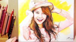 Drawing Song Ji hyo 송지효 宋智孝 using colored pencil