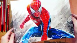 Speed drawing Spider man 스파이더맨 using colored pencil