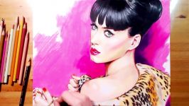 Drawing Katy Perry using colored pencil 케이티 페리 그리기