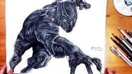 Speed Drawing Black Panther 블랙팬서  Captain America Civil War  drawholic