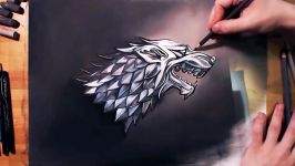 왕좌의 게임 Game of Thrones  Sigil of House Stark Dire wolf  drawholic