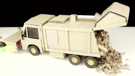 How to make Garbage Truck Street Sweeper from Cardboard