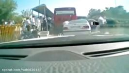 تعقیب گریز راننده متخلف توسط پلیس ها در ایران