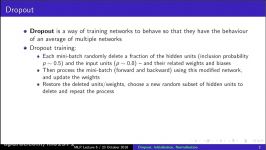 MLP Lecture 62 Dropout initialisation normalisation