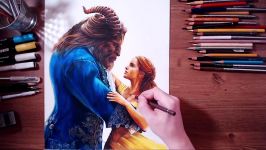 Beauty and the Beast  colored pencil drawing  drawholic