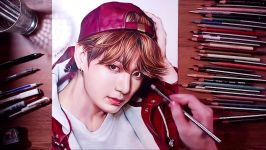 BTS JungKook  colored pencil drawing  drawholic