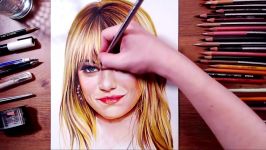 Emma Stone  speed drawing  drawholic