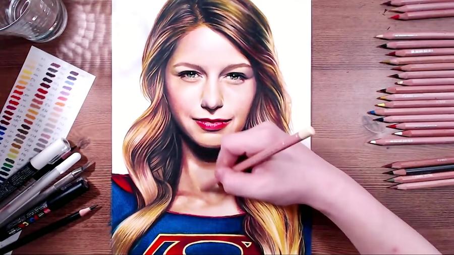 Drawing Supergirl Melissa Benoist  drawholic