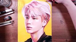 BTS Jin  colored pencil drawing  drawholic