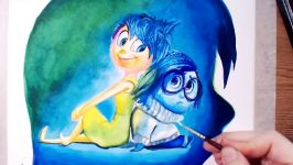 Inside Out  Joy and Sadness Watercolors  drawholic