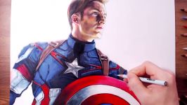 Captain America Steven Rogers Chris Evans  Speed drawing