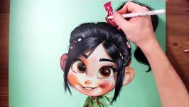 Vanellope von Schweetz Wreck It Ralph  speed drawing  drawholic